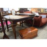 EDWARDIAN CABRIOLE LEGGED EXTENDING DINING TABLE