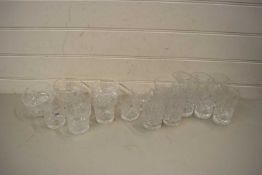COLLECTION OF CUT GLASS TUMBLERS AND FINGER BOWLS