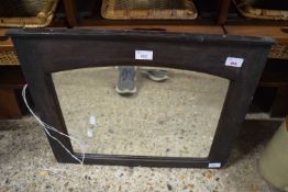 SMALL WALL MIRROR IN STAINED WOOD FRAME, 58CM WIDE