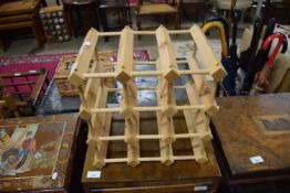 PINE WINE RACK, 35CM WIDE