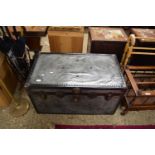 VINTAGE TRAVEL TRUNK, 90CM WIDE