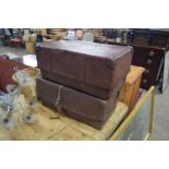 TWO VINTAGE LAUNDRY BOXES MARKED 'RICHMOND OF HACKNEY', 50CM WIDE