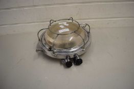 VINTAGE SHIPS BULKHEAD LIGHT IN CHROME FINISH FRAME