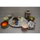 MIXED LOT TO INCLUDE MAYLING LUSTRE FINISH BOWLS, MODERN JAPANESE VASE, ROYAL WORCESTER EGG