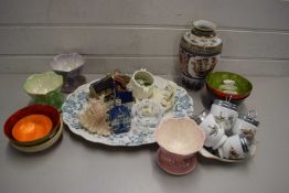 MIXED LOT TO INCLUDE MAYLING LUSTRE FINISH BOWLS, MODERN JAPANESE VASE, ROYAL WORCESTER EGG