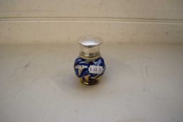 SMALL DRESSING TABLE JAR WITH SILVER TOP