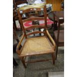 CANE SEATED AND LADDERBACK CHAIR