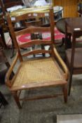 CANE SEATED AND LADDERBACK CHAIR