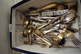 BOX OF SILVER PLATED CUTLERY