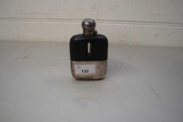 SMALL HIP FLASK WITH SILVER PLATED MOUNTS