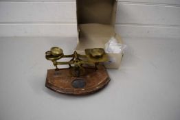 VINTAGE BRASS POSTAL SCALES AND WEIGHTS