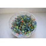 BOWL OF GLASS MARBLES