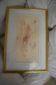 PETER WARDLE, STILL LIFE STUDY OF MALE NUDE, GILT FRAMED AND GLAZED, 68CM WIDE