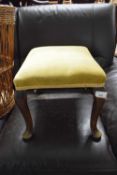 SMALL CABRIOLE LEGGED STOOL