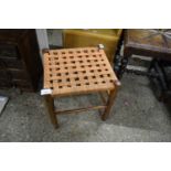SMALL STRING COVERED FOOT STOOL, 32CM WIDE