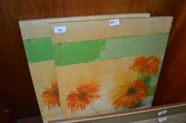 TWO DECORATIVE CANVASES