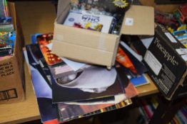 BOX OF DR WHO AUDIO CDS AND DR WHO EPHEMERA