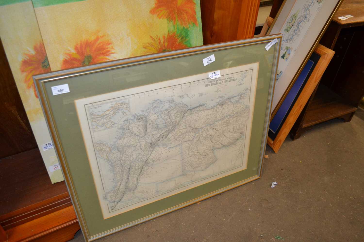 FRAMED PRINT OF A MAP