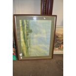 FRAMED WATERCOLOUR COUNTRY SCENE