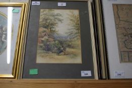 C WHITE, A PAIR OF RURAL FARM SCENES, WATERCOLOUR ON PAPER, SIGNED, 10 X 8INS