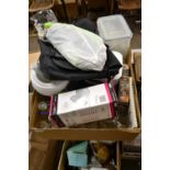 BOX CONTAINING HOUSEHOLD CLEARANCE SUNDRIES