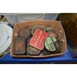 BOX CONTAINING TOBACCO TINS