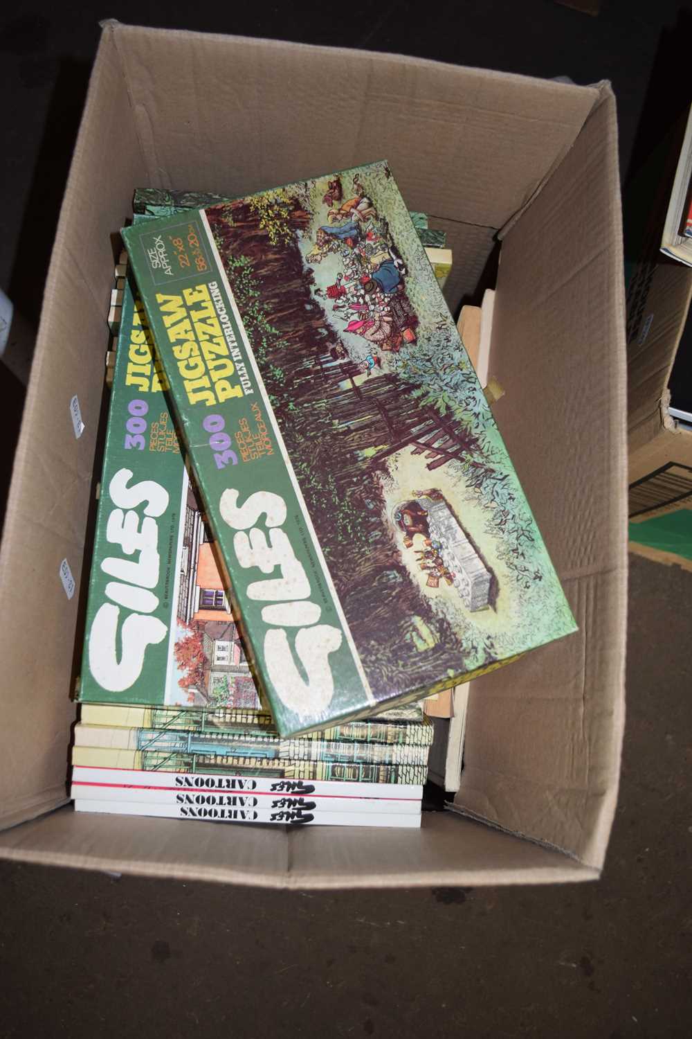 BOX OF VARIOUS GILES BOOKS