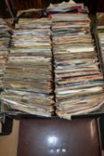 BOX CONTAINING LARGE QUANTITY OF 7" SINGLES