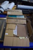 THREE BOXES OF PICTURE FRAME PLAQUES