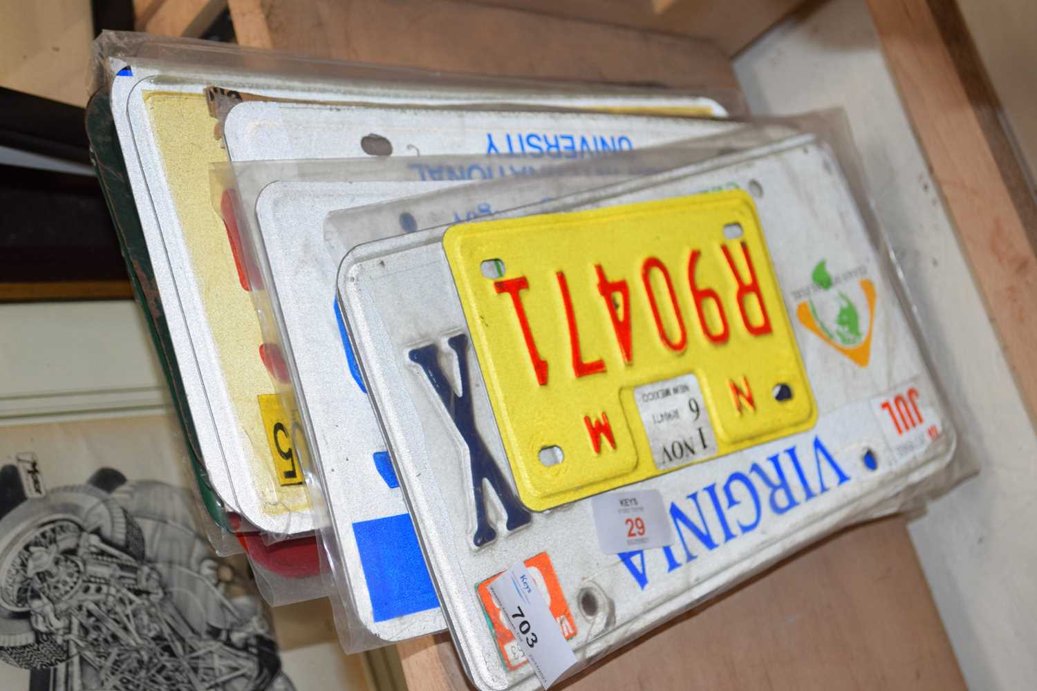 COLLECTION OF VARIOUS AMERICAN CAR NUMBER PLATES