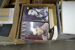 BOX OF MIXED BOOKS INCLUDING ELVIS INTEREST