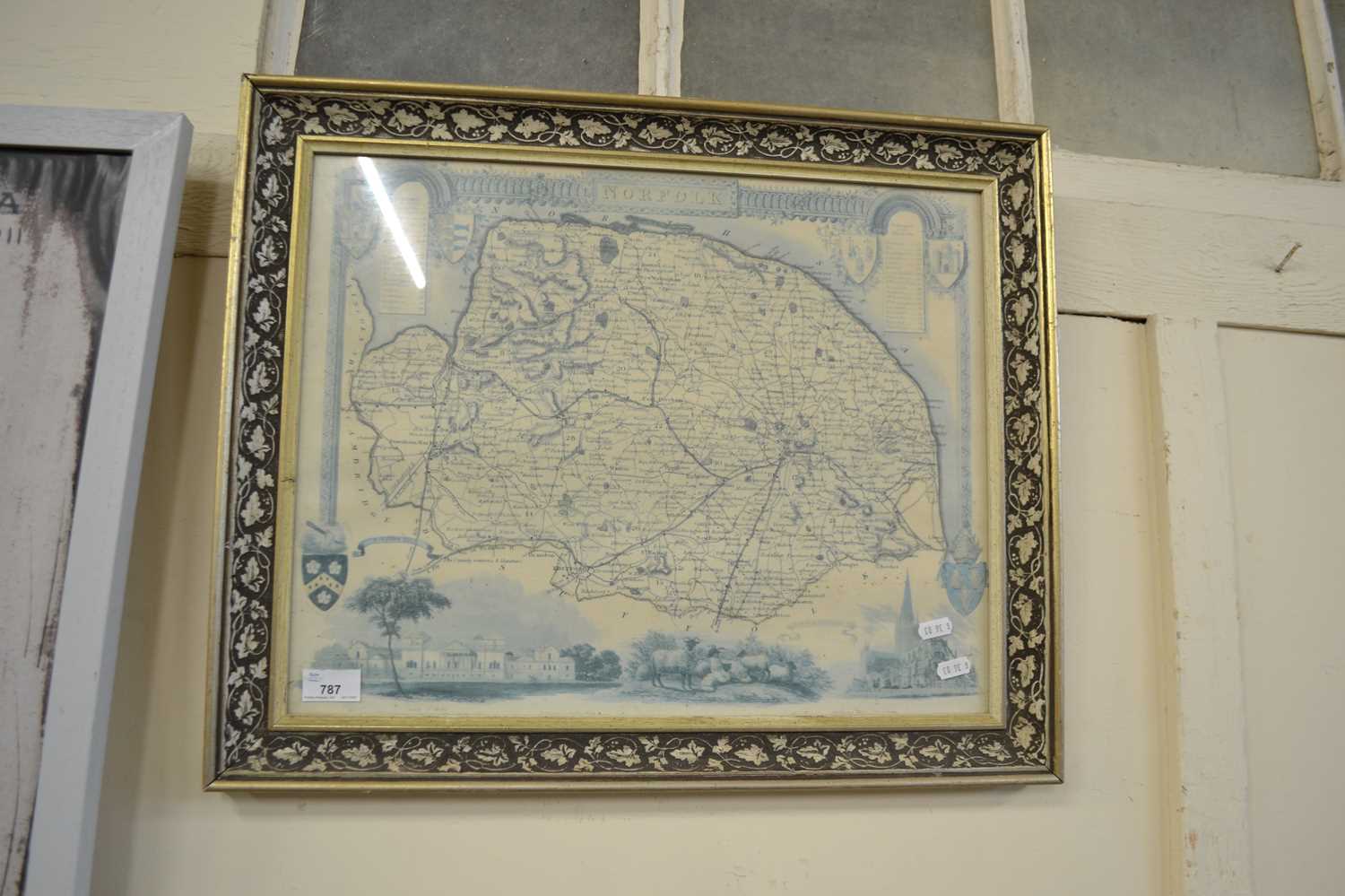 FRAMED MAP OF NORFOLK