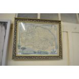 FRAMED MAP OF NORFOLK