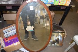 OAK FRAMED OVAL MIRROR