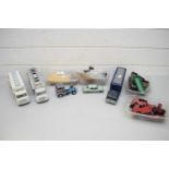 MIXED LOT OF DINKY AND OTHER TOY VEHICLES TO INCLUDE TANKERS, A CORGI MAJOR ARTICULATED TRAILER,