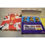 BOXED CADBURYS VEHICLE SET, A 1966 WORLD CUP WINNERS VEHICLE SET AND BOXED BRONCO BILL'S CIRCUS