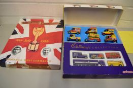 BOXED CADBURYS VEHICLE SET, A 1966 WORLD CUP WINNERS VEHICLE SET AND BOXED BRONCO BILL'S CIRCUS