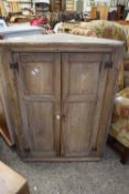 19TH CENTURY PINE CORNER CABINET, 76CM WIDE (A/F)