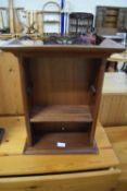 SMALL MAHOGANY WALL SHELF UNIT, 54CM HIGH