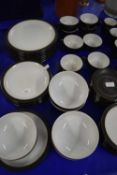 QUANTITY OF MODERN DENBY BLACK GLAZED TEA AND DINNER WARES