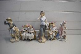 MIXED LOT VARIOUS CONTINENTAL FIGURES TO INCLUDE SOME IN THE LLADRO STYLE