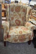 PARKER KNOLL FLORAL UPHOLSTERED WING BACK CHAIR