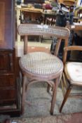 SMALL BENTWOOD CHAIR WITH CANE SEAT AND BACK