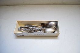 BOX OF WHITE METAL COLLECTORS SPOONS