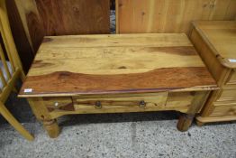 SHEESHAM HARDWOOD COFFEE TABLE WITH DRAWER, 110CM WIDE