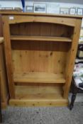 MODERN PINE BOOKCASE, 87CM WIDE