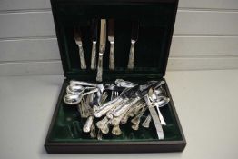 CANTEEN OF SILVER PLATED KINGS PATTERN CUTLERY