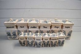 COLLECTION OF DELFT KITCHEN STORAGE JARS