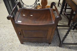 EARLY 20TH CENTURY PIANO STOOL WITH STORAGE BASE, 57CM WIDE