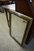 MODERN BEVELLED WALL MIRROR IN GILT FINISH FRAME